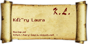 Kéry Laura névjegykártya